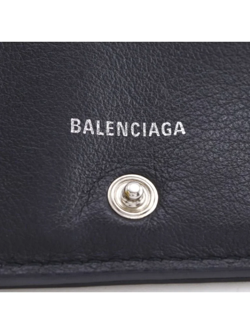 Balenciaga Paper Bill Ford Compact Wallet Calf Black Bifold